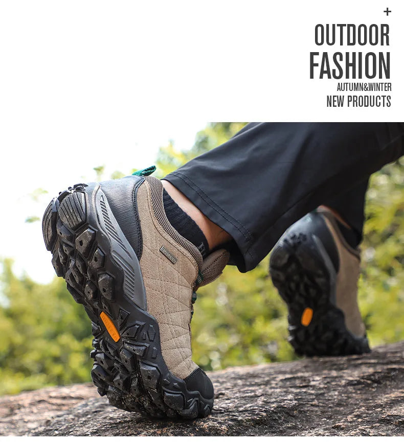 HUMTTO planinarske cipele za muškarce, luksuzne dizajnerske zimske tenisice za penjanje i trekking, kožne outdoor sportske radne muške cipele 110282A