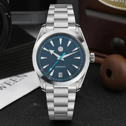 San Martin 38mm Chronometer Men's Watch SN0113W V2 ST2130 Automatic Movement Sapphire BGW9 Luminous Waterproof 100m Watch
