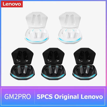 Auriculares sem fios Lenovo GM2 Pro TWS Bluetooth 5.3 – Auriculares HD com controlo tátil e microfone, auscultadores desportivos à prova de água