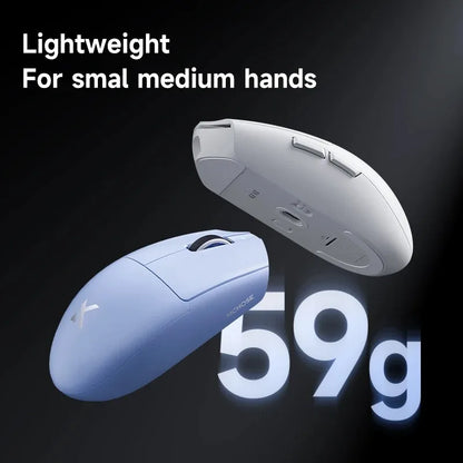 Rato sem fios eSports MCHOSE G3 V2 Pro leve, três modos, Bluetooth, PAW3395 de alto desempenho, 800mAh, gaming e escritório, 59g