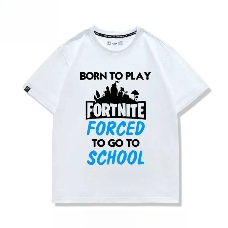 New Fortnite short-sleeved creative high-value cartoon cartoon cool printed men's and women's breathable sweat-absorbent T-shirt