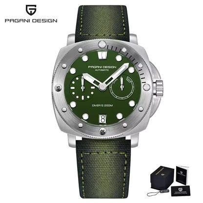 PAGANI DESIGN Men's Watches New Diver Automatic Mechanical Watch Sapphire Stainless Steel Sport 20 Bar Clock