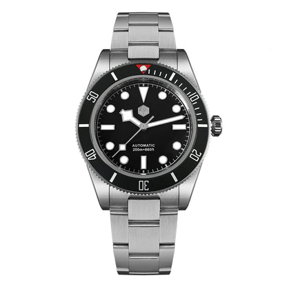San Martin 40mm Retro Luxury Diver Watch NH35 Automatic Mechanical Watches for Men with Sapphire 200m Waterproof Luminous SN0008