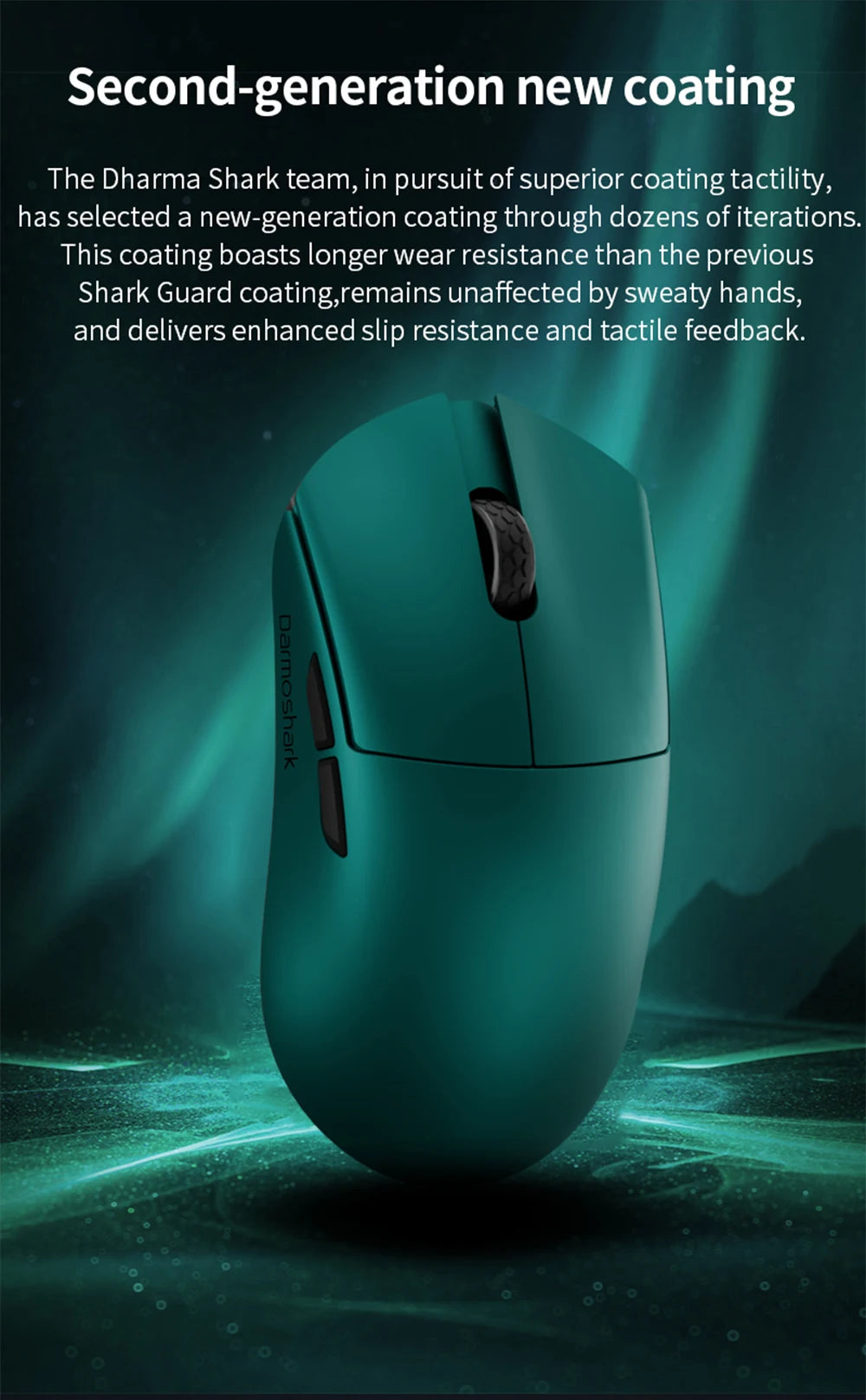 Mouse de gaming Darmoshark M3 V2 Double 8K, wireless, tri-mode, 26K DPI, senzor PAW3395, mouse macro pentru gaming, pentru mâini mari, computer, laptop și PC