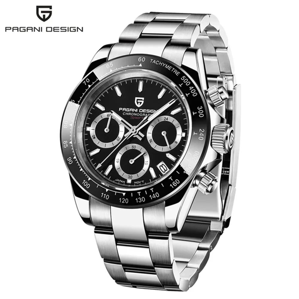 Neue PAGANI DESIGN PD1644 Luxus-Quarzuhr für Herren mit automatischem Datum, sportliche Armbanduhr, 100m wasserdicht, Chronograph, Herrengeschenk