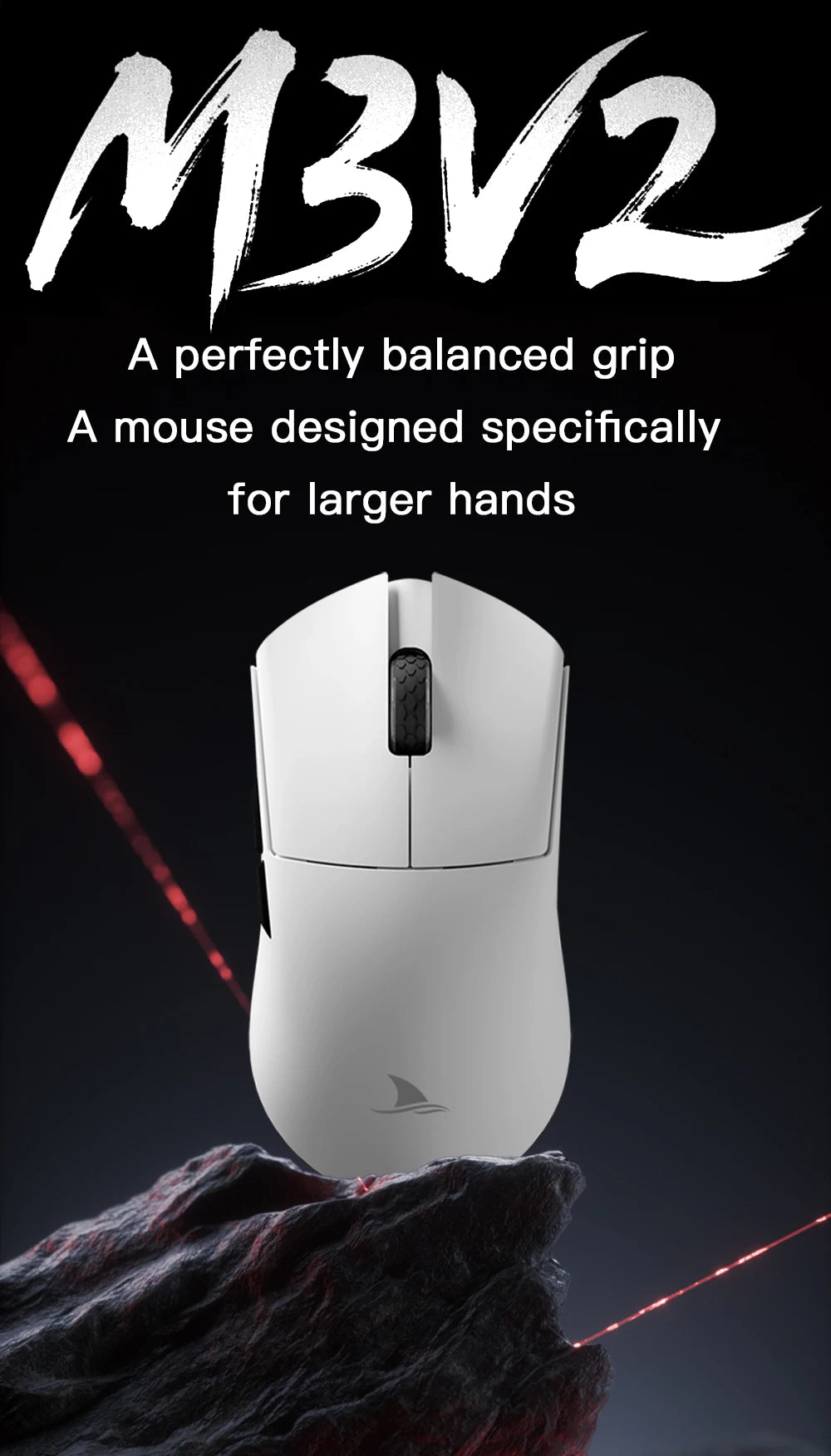 MOTOSPEED Darmoshark M3 V2 8K Gaming Mouse Bluetooth Wireless PAW3395 26,000 DPI Ultra-Light Gaming Mouse for PC, Laptop & Mac
