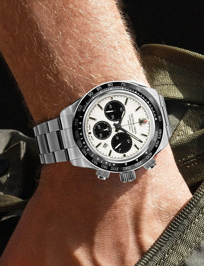 Tactical Frog Quartz Watch VS75 Solar Chronograph Sapphire 200m Waterproof Luxury Watch Luminous Quartz Movement 41mm Mens Watch