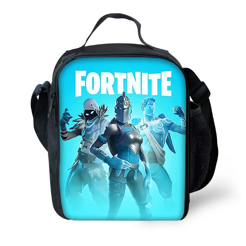 Hot Game Child Backpacks Lunch Bag Pencil Case Pupil Large Capacity School Bags Design-F-FortniteS For Boy Girl Best Gift