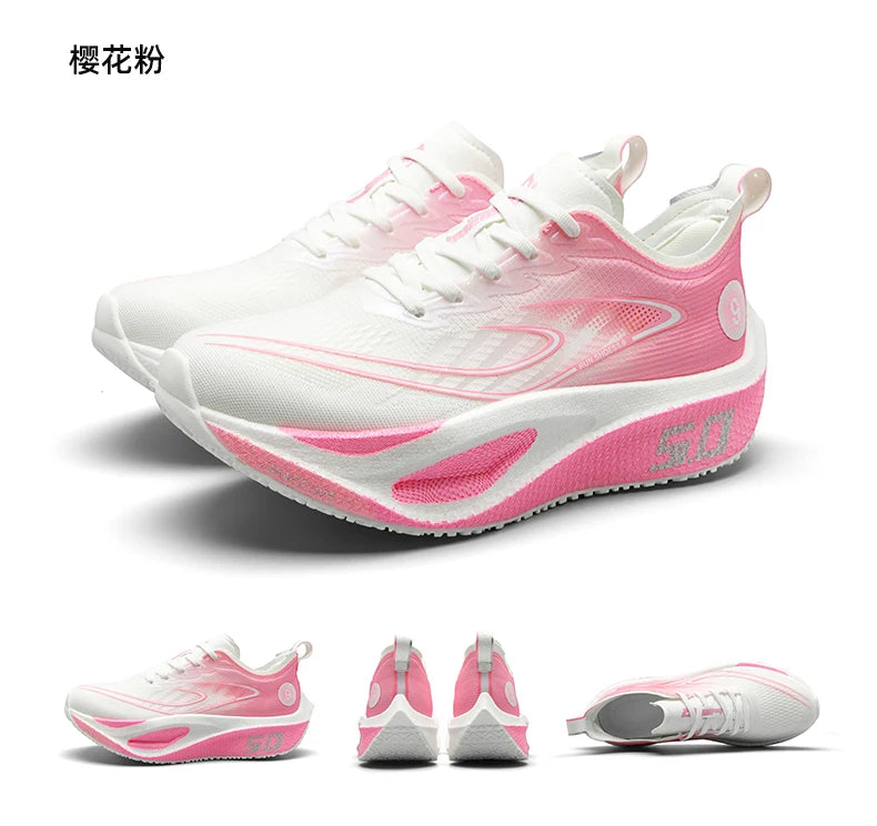 Unisex 2025 Full Carbon Plate Running Shoes Professional Marathon Racing Lightweight Bounce Cushion Breathable Sports Sneakers