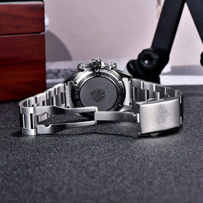 Rossitimi Casual Elegance Men Quartz Watch  Light Luxury Premium Stainless Steel Sapphire Small Three-Pin Luminous Diving Watch