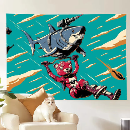 Game F-Fortnite Flag Decoration Art Picnic Party Home Hanging Camping Outdoor Party Banner