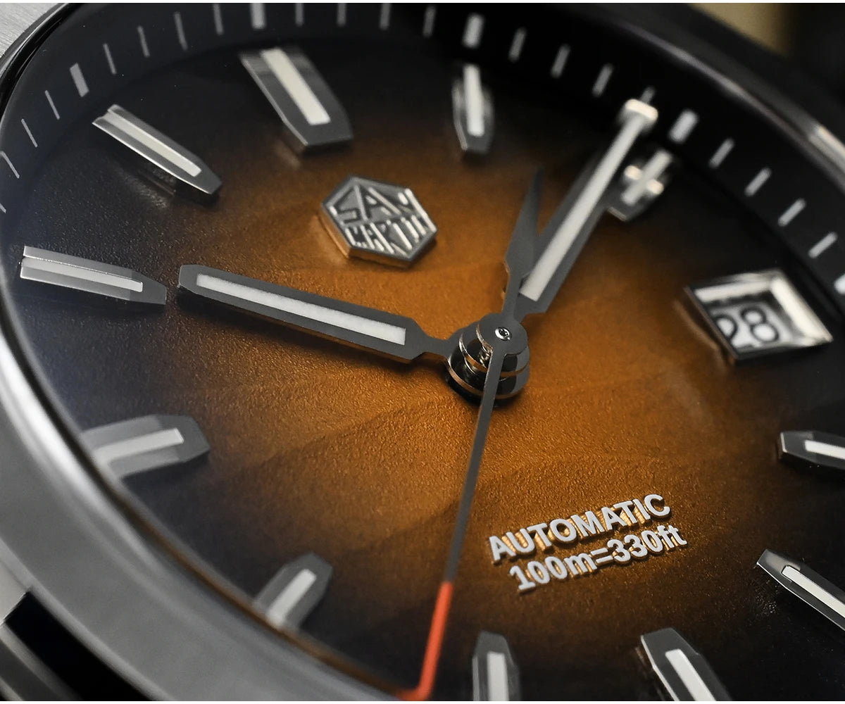 San Martin New Gada Watch 39mm Desert Texture Men Dress Watch NH35 Automatic Mechanical Sapphire Waterproof 100m Luminous SN0129
