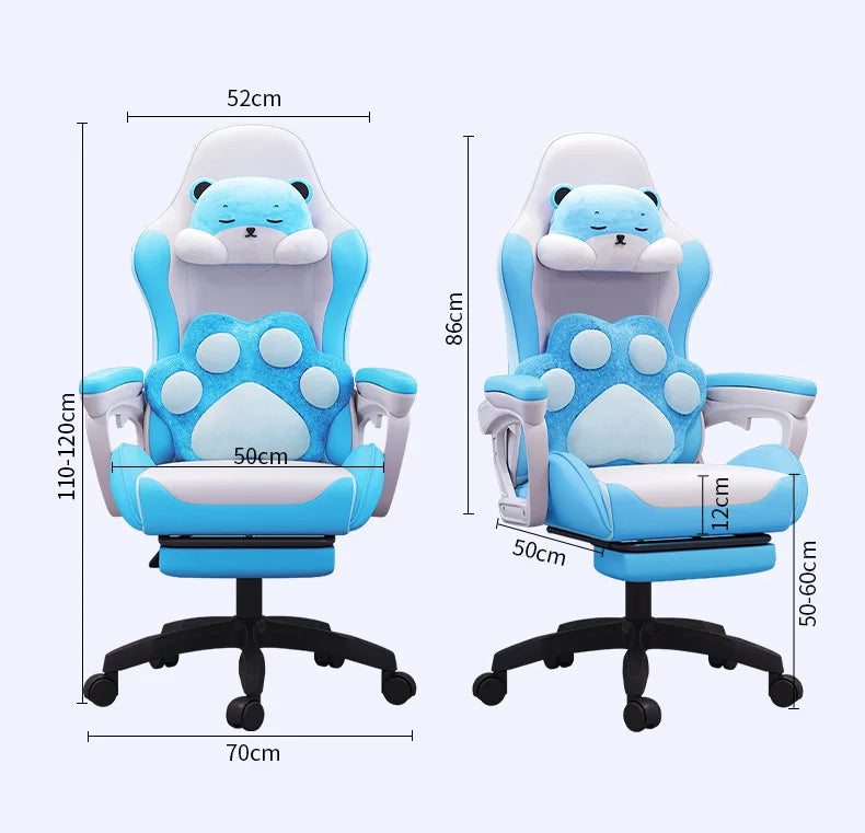 Esports Gaming Chair Ergonomic Office Chair with Adjustable Height, Swivel Computer Chair, Reclining Racing Chair for Home Office & Gaming Setup