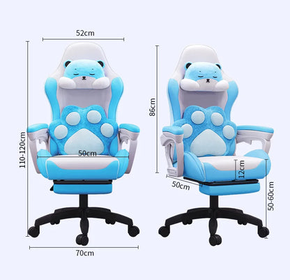 Esports Gaming Chair Ergonomic Office Chair with Adjustable Height, Swivel Computer Chair, Reclining Racing Chair for Home Office & Gaming Setup