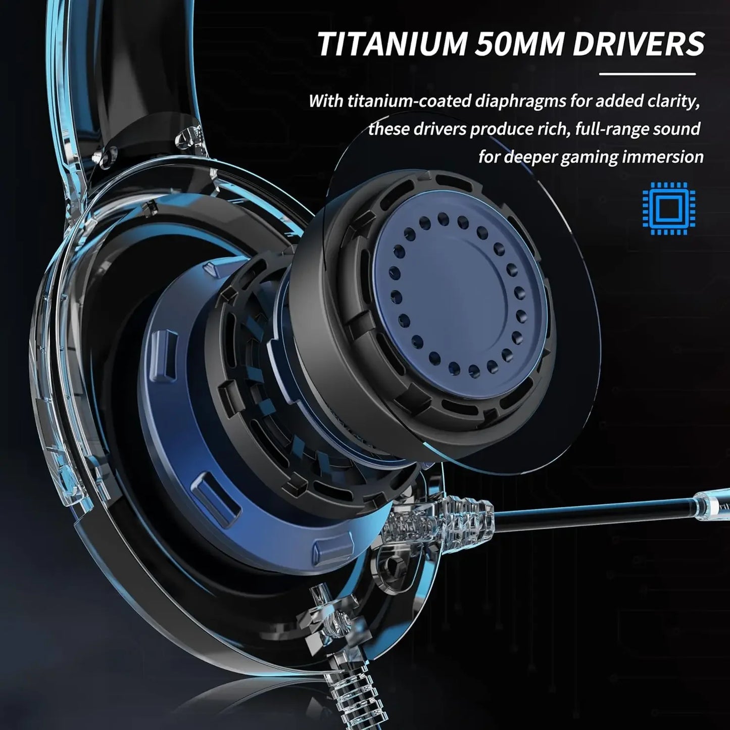 Gaming Headset with Mic for PC PS5 PS4 Xbox One Switch, Wired Gamer Headphones Over-Ear Headphones