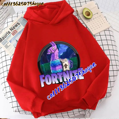 FORTNITED Children Long-sleeved Girls Boy Streetwear Boys Baby Hoodies Pullover Sweatshirt  Anime Fashion Kid Clothing Tops Gift