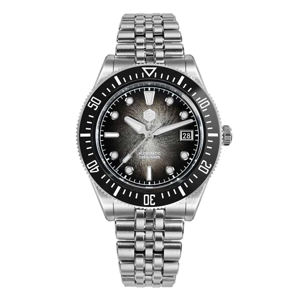 San Martin 40mm Men's Luxury Diver Watch Miyota 9015 Enamel Sunburst Dial Automatic Mechanical Wristwatch Waterproof 200m SN0148