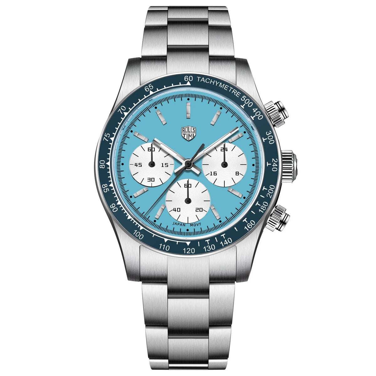 Rossitimi Casual Elegance Men Quartz Watch  Light Luxury Premium Stainless Steel Sapphire Small Three-Pin Luminous Diving Watch