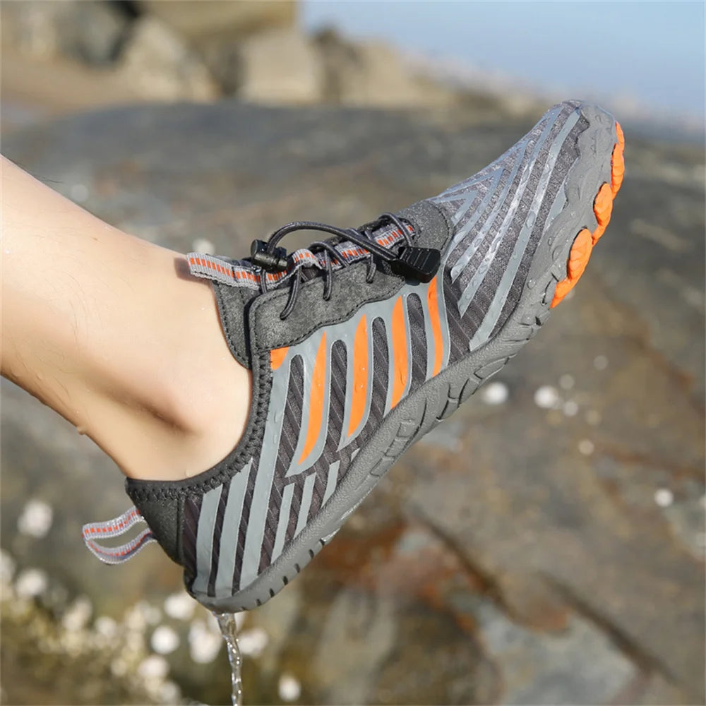 Unisex greitai džiūstantys vandens batai vyrams ir moterims, spalvingi paplūdimio, plaukimo, banglenčių sporto ir pajūrio batai, poriniai „Barefoot Upstream“ sportiniai bateliai