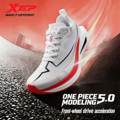 Xtep One Piece Modeling 5.0 Impact-Resistant Men's Lightweight Quick-Drying Marathon Running Sneakers 874219110036