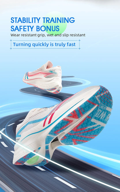 ONEMIX Pantofi de alergare de competiție pentru bărbați, model New Marathon Carbon Plate, profesioniști, cu susținere stabilă, amortizare a șocurilor, ultra-ușori, cu revenire elastică