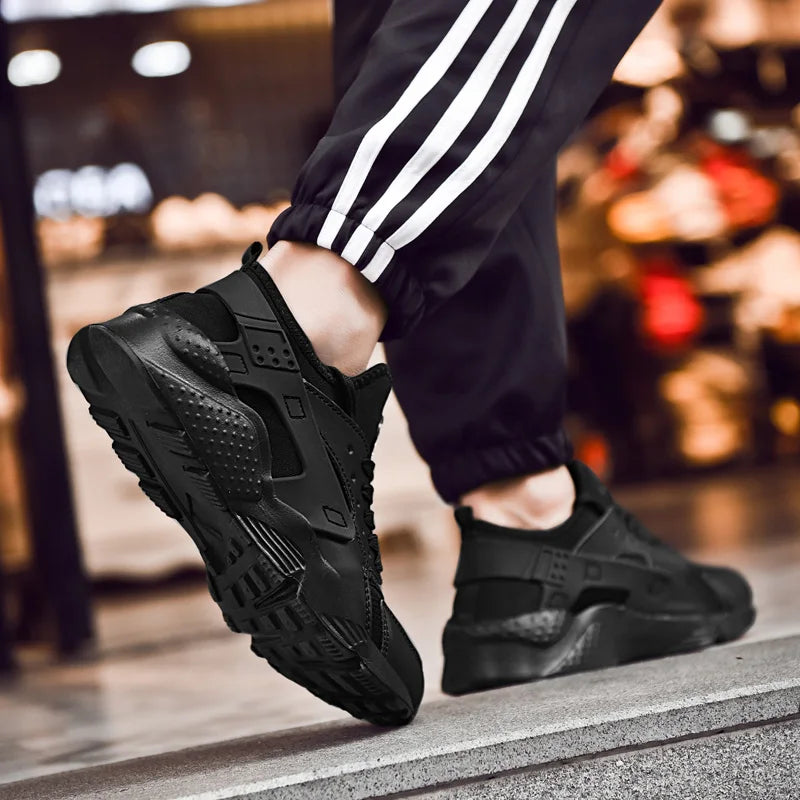 Zapatillas deportivas de moda para hombre, ligeras, cómodas y transpirables. Zapatillas deportivas para hombre, zapatillas para caminar, de malla, planas, rojas, de verano.
