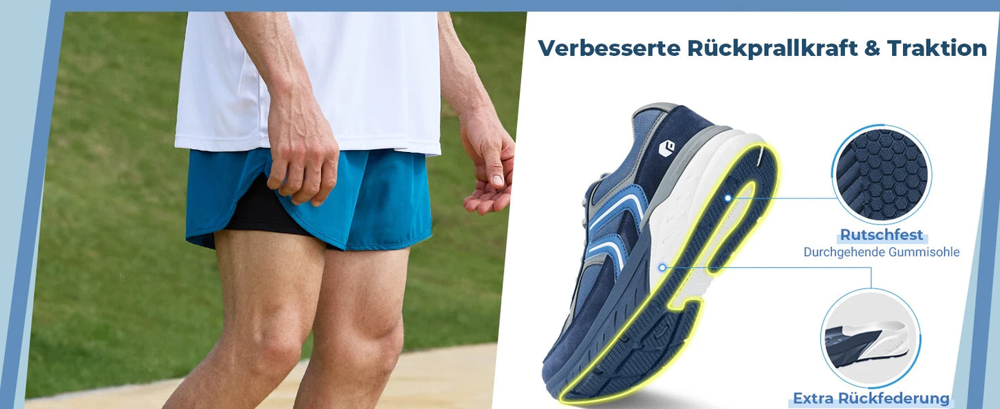 Fittington Wide Shoes for Men Casual Walking Sneakers Orthopedic Arch Support for Plantar Fasciitis Neuropathy