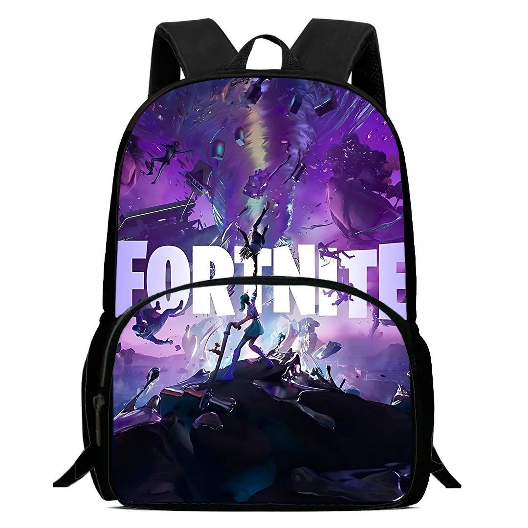 Hot Game Child Backpacks Lunch Bag Pencil Case Pupil Large Capacity School Bags Design-F-FortniteS For Boy Girl Best Gift