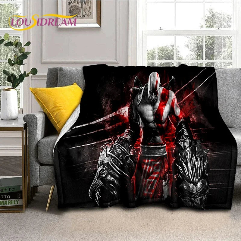 29 Style Kratos God of War Games Cartoon Blanket,Soft Throw Blanket for Home Bedroom Bed Sofa Picnic Travel Office Cover Gifts