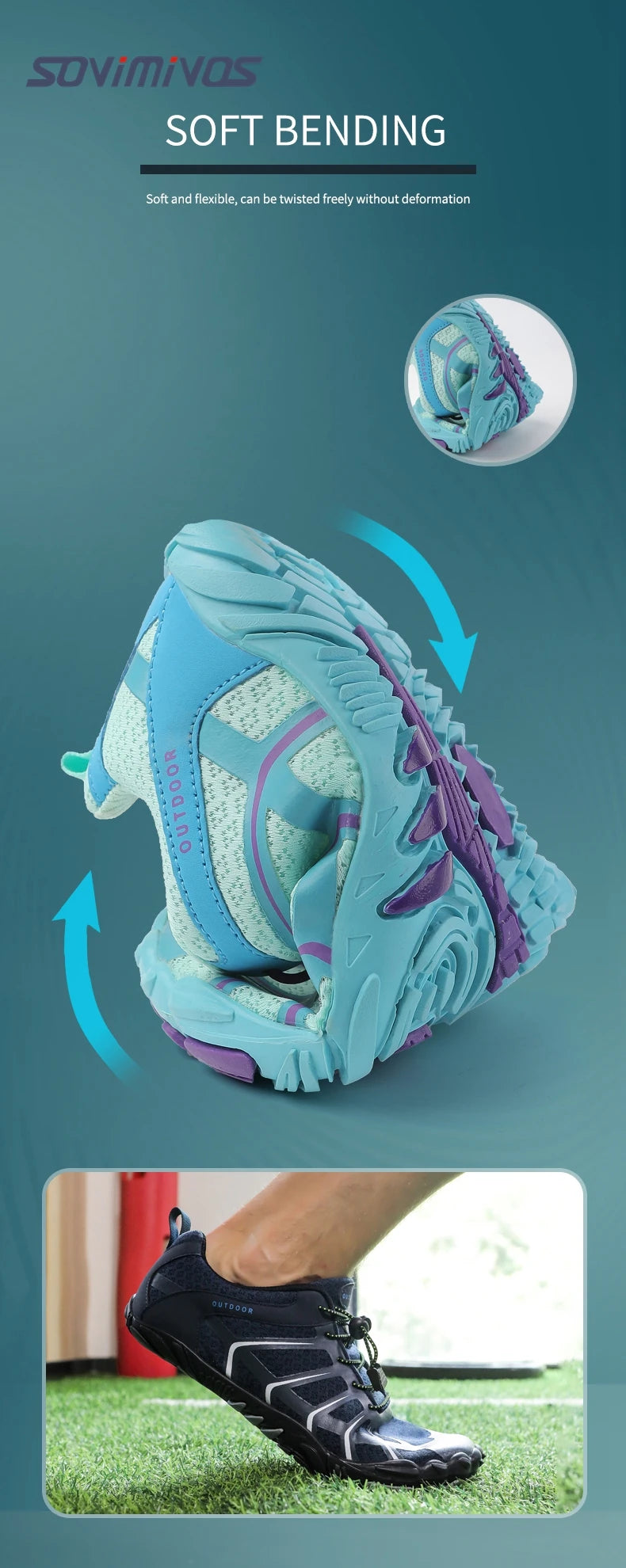 Men's Trail Running Shoes, Lightweight Athletic Zero Drop Barefoot Shoes Non Slip Outdoor Walking Minimalist Shoes for Women