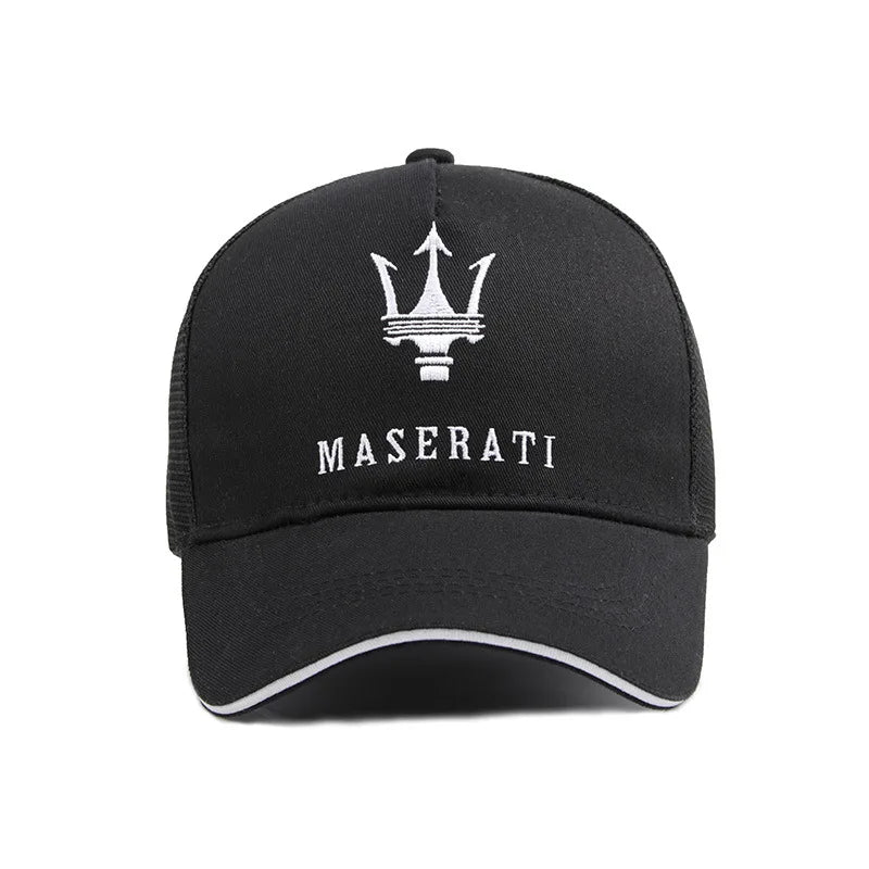 For Maserati Baseball Caps Men Women Embroidery Adjustable Hip Hop Sun Hat Outdoor Sport Hiking Running Cotton Gift Wheelcap