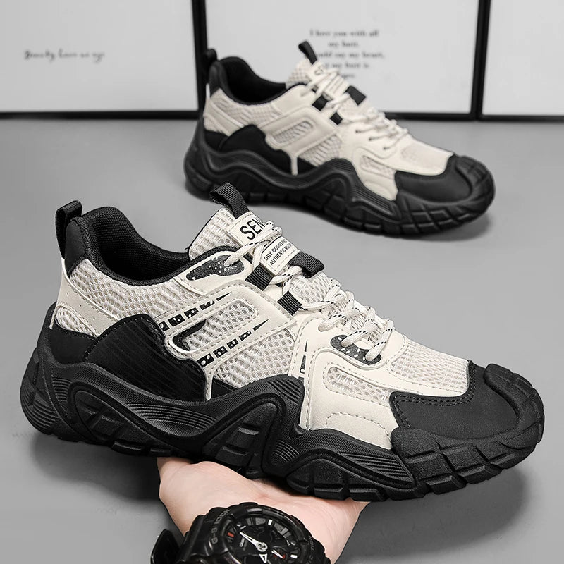 2026 New Casual Leather Outdoor Shoes British Style High-Quality Men's Non-Slip Designer Walking Flats Fashion Thick Bottom Shoes