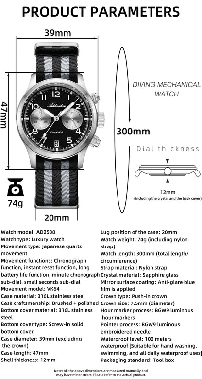 Montre pour homme en acier inoxydable,316L acier inoxydable Case Shape: Round Case