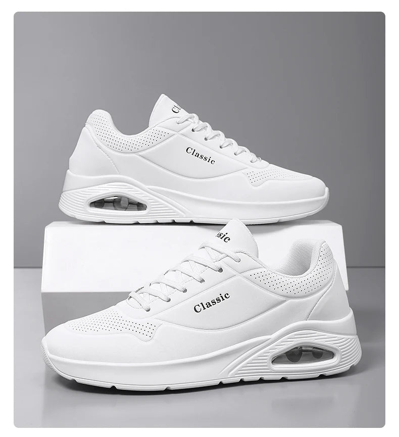 Men's Breathable Shock-Absorbing Running Shoes with Air Cushion Lightweight Low-Top Sneakers for Gym Training Casual Wear