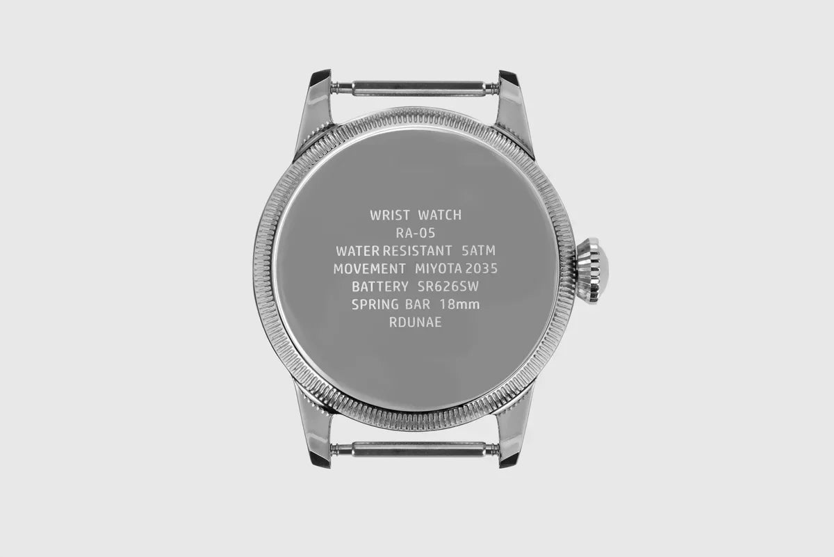 RDUNAE RA05 Vintage Military Watch 2035 Movement Quartz K1 Mineral Glass Crystal Stainless Steel Luminous Waterproof Men's Watches