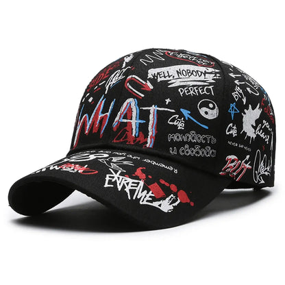 Graffiti Print Baseball Cap Adjustable Sun Protection Breathable Hat for Outdoor Activities Fishing Camping, produit gaming premium Fraquane, produits de luxe