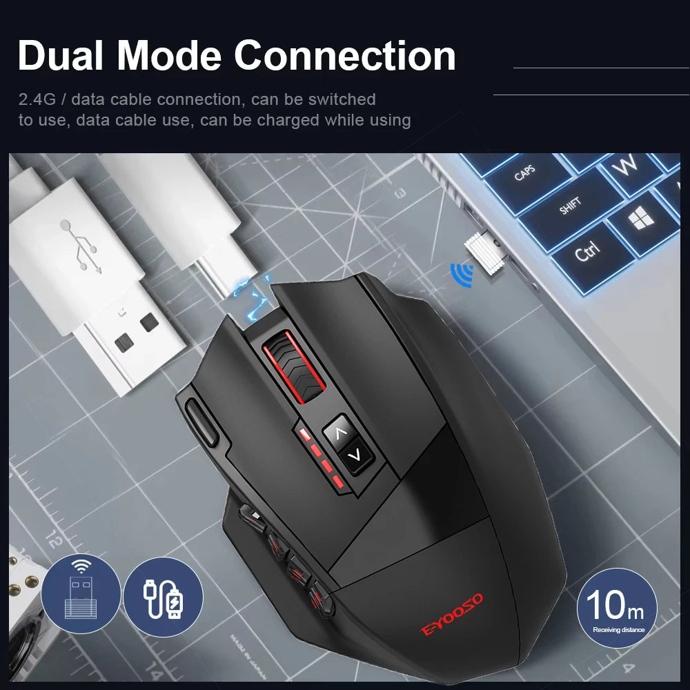 E-YOOSO X-33 RGB Gaming Mouse 16000 DPI Wired USB Gaming Mouse with 18 Programmable Buttons for PC & Laptop