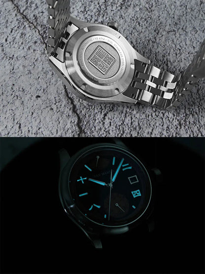 San Martin 39mm Miyota 9132 Power Reserve Display Men's Luxury Sport Watch Automatic Mechanical Waterproof Original Design SN0144