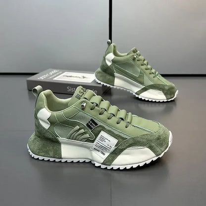 Luksus sneakers til mænd, sportssko, mokkasiner, chunky sneakers til mænd, afslappede sneakers, komfortable, åndbare, trendy designede sko med personlighed