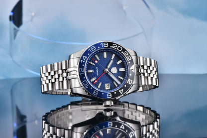 2026 RollsTimi New Men's Watches Luxury GMT Automatic Watch For Men Mechanical Wristwatch AR Sapphire Mirror Luminous Clock NH34