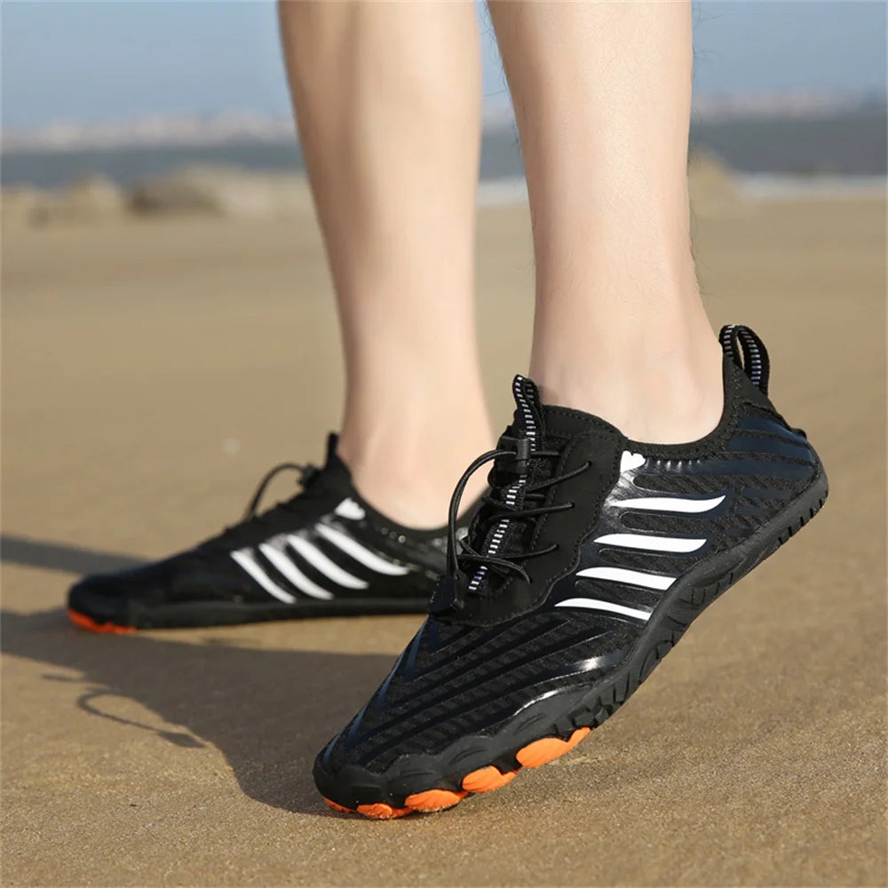 Unisex greitai džiūstantys vandens batai vyrams ir moterims, spalvingi paplūdimio, plaukimo, banglenčių sporto ir pajūrio batai, poriniai „Barefoot Upstream“ sportiniai bateliai