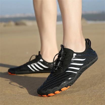 Unisex greitai džiūstantys vandens batai vyrams ir moterims, spalvingi paplūdimio, plaukimo, banglenčių sporto ir pajūrio batai, poriniai „Barefoot Upstream“ sportiniai bateliai