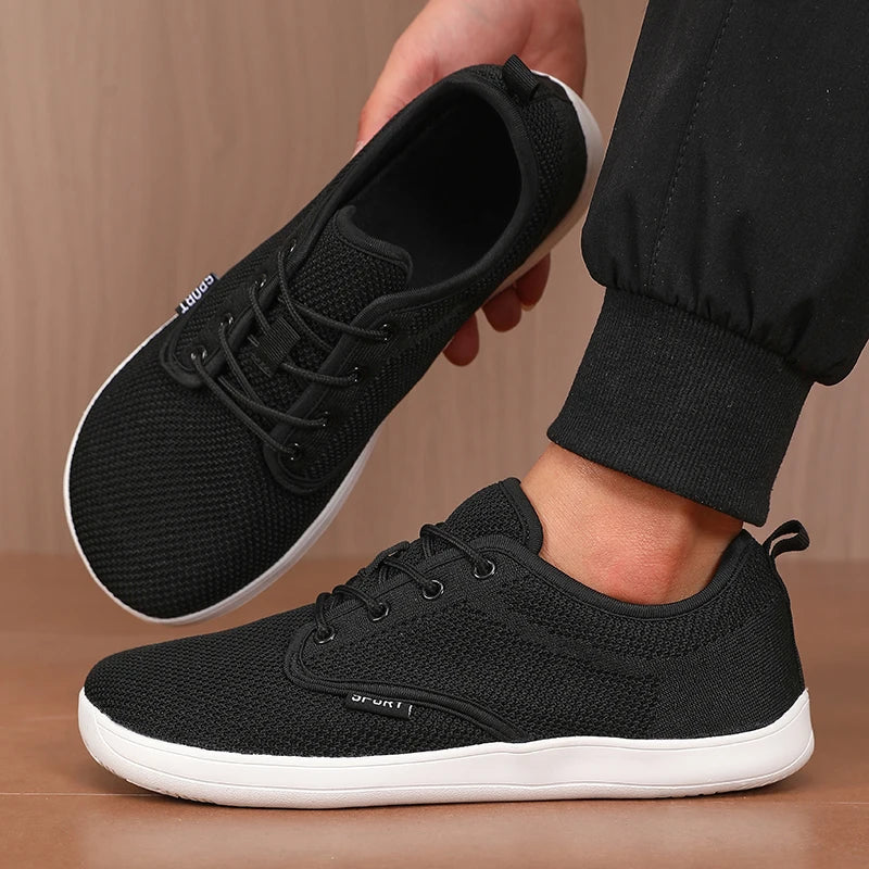 Pantofi fără toc pentru femei, din plasă moale, potriviți pentru călătorii, cu talpă lată, ușori, cu susținere, pantofi sport pentru fitness și timp liber pentru bărbați