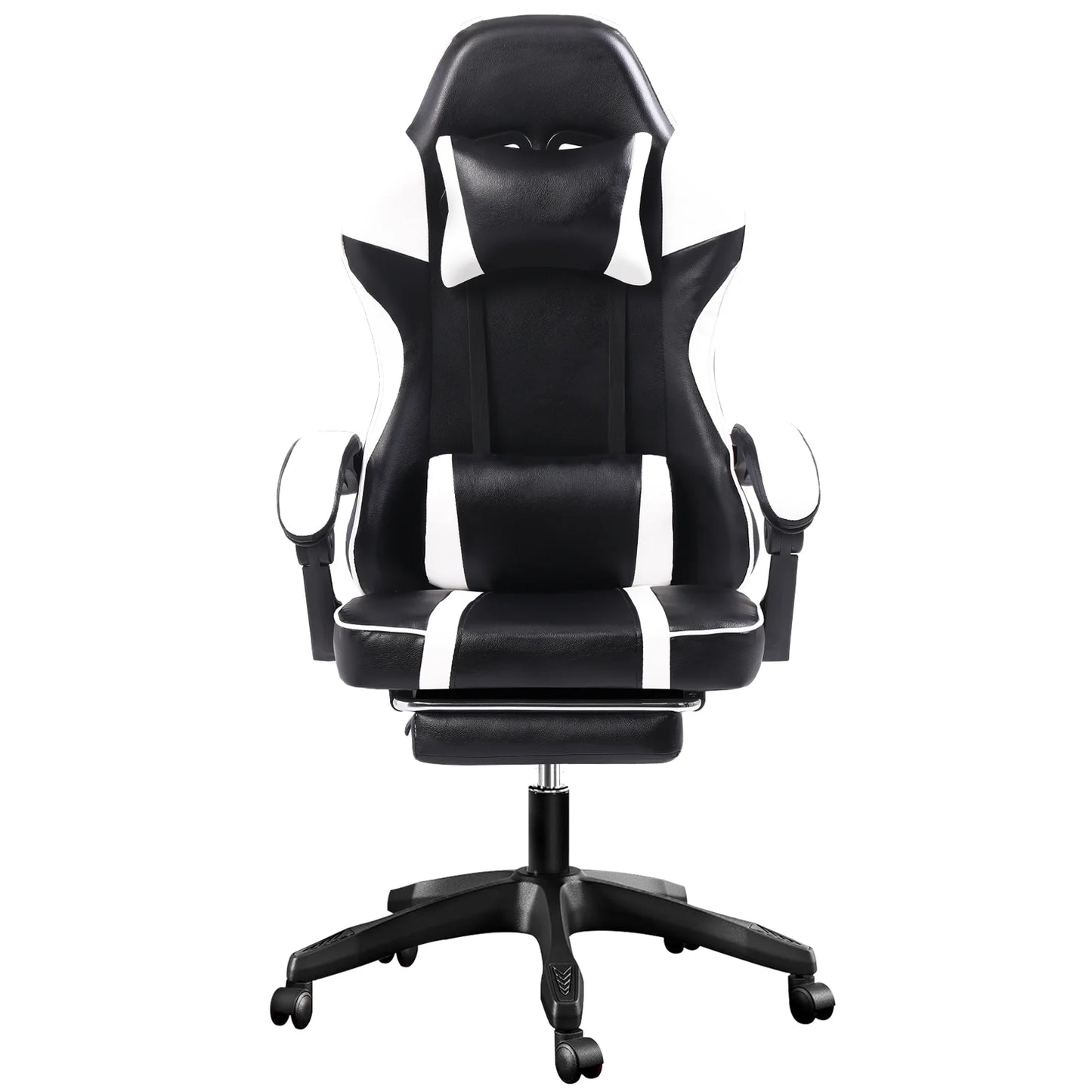 Ergonomic Gaming Chair with Footrest, High-Back Video Game Chair Computer Chair, Office Chair with Headrest and Lumbar, PU Leather