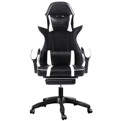 Ergonomic Gaming Chair with Footrest, High-Back Video Game Chair Computer Chair, Office Chair with Headrest and Lumbar, PU Leather