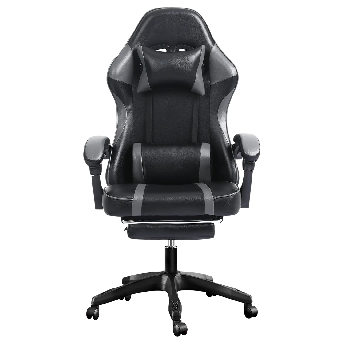 Ergonomic Gaming Chair with Footrest, High-Back Video Game Chair Computer Chair, Office Chair with Headrest and Lumbar, PU Leather