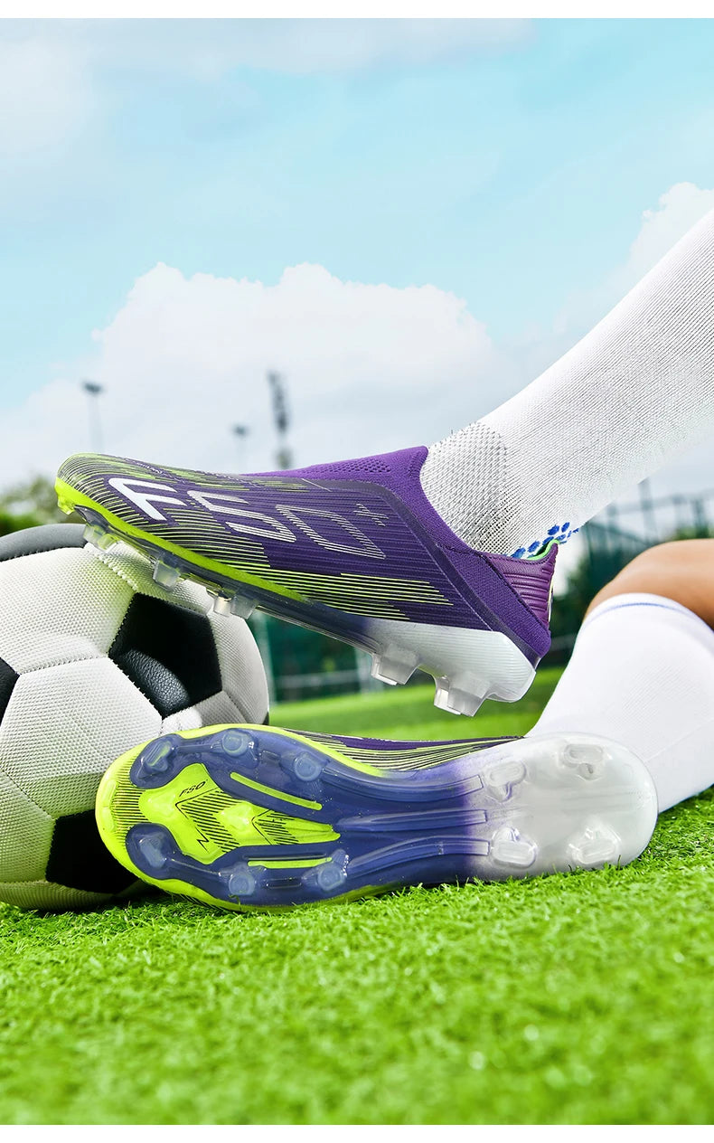 New Men Soccer Shoes Futsal Football Boots Sneakers Match Grass Cleats High-quality Non-Slip Indoor Hot-selling High-top Outdoor