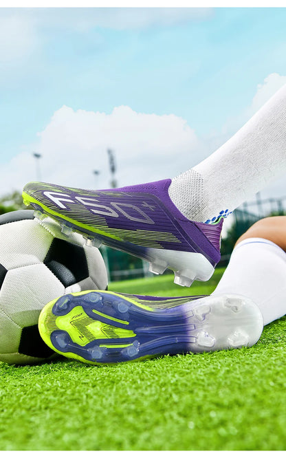 New Men Soccer Shoes Futsal Football Boots Sneakers Match Grass Cleats High-quality Non-Slip Indoor Hot-selling High-top Outdoor