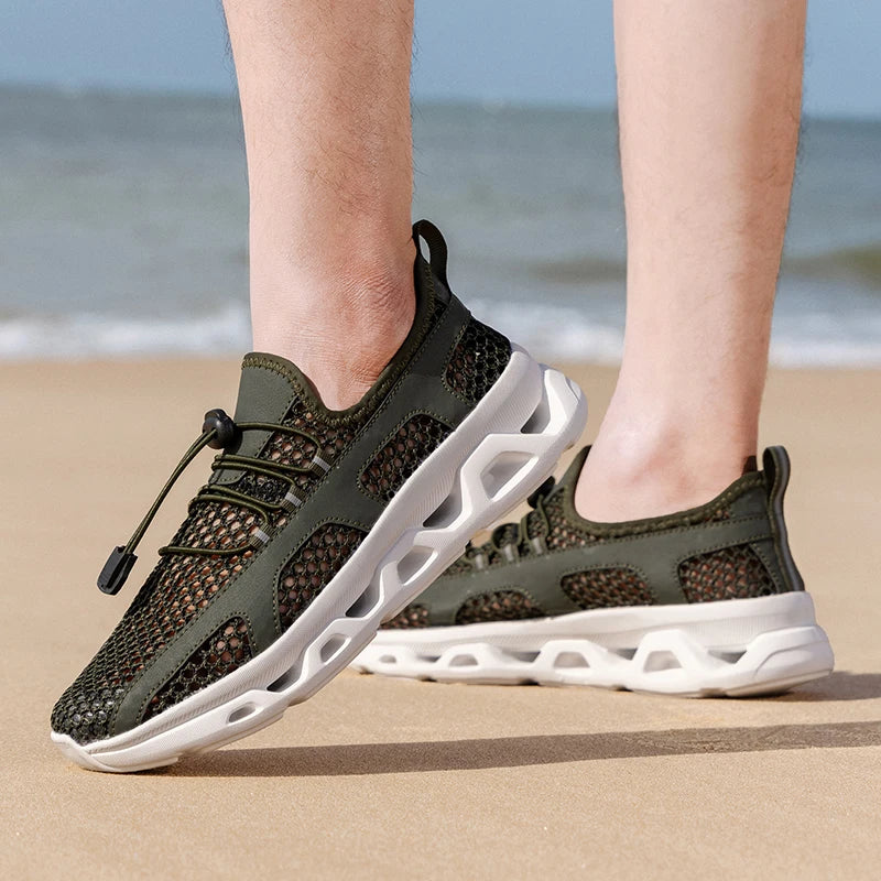 Hombres, mujeres, zapatillas de vadeo de secado rápido, transpirables, AquaIn Upstream, antideslizantes, para deportes al aire libre, resistentes al desgaste, zapatillas de playa, tallas 39-46