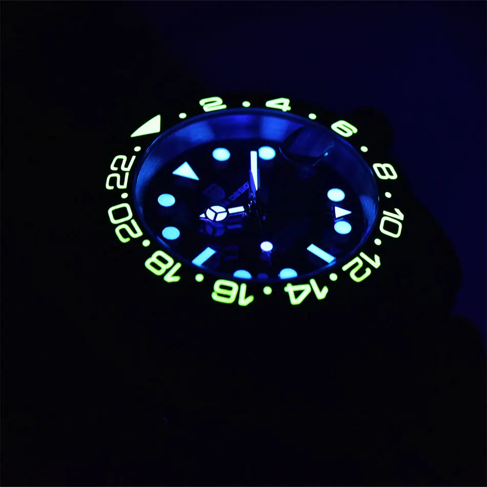 New PAGANI DESIGN Top Brand GMT Mens Wristwatch Sapphire Glass Automatic Men's Watch 100M Waterproof 40mm Men Mechanical Watches